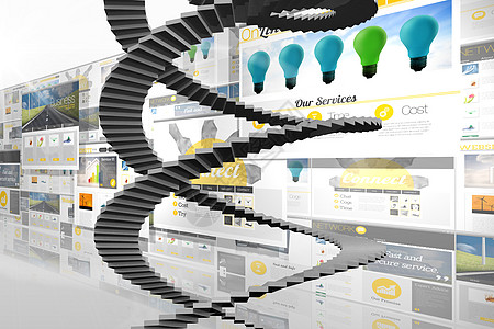 绕风楼梯的复合图像广告绘图缠绕界面电脑显示器脚步科技进步计算机电脑图片