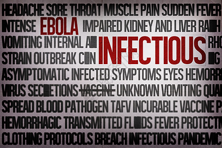 数字生成的ebola 单词群集感染疼痛呕吐致命头痛计算机流行语症状疾病绘图图片