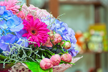 婚前花束婚姻仪式兰花玫瑰已婚传统花瓣假期女性叶子图片