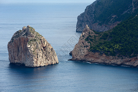 西班牙巴利阿里群岛马洛卡岛的福角天空旅行假期悬崖旅游海岸线海岸导师太阳岩石图片