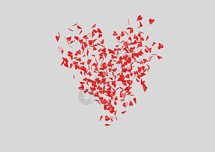 红心形状是小心做的问候语情怀插图反射浪漫情绪周年卡片喜悦礼物图片