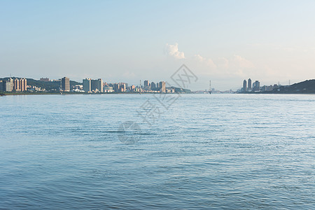 Tamsui河风流建筑景观建筑学运输海洋城市海浪旅行风景场景图片