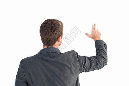 商务人士用手指指着他的手指手臂男性职业商业公司男人套装手势人士商务图片