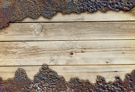 生锈金属中的木板植物木材日志边界老化静脉松树木头控制板树桩图片