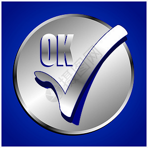 Ok 图标网站投票塑料互联网反射网络绘画插图测试图片