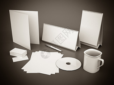 机构身份标识模板文件夹商业飞机光盘笔记品牌打印空白办公室灰色图片