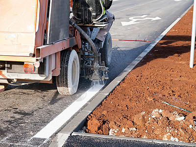 喷雾标记机工作服道路卡车工人车辆路面驾驶街道机械沥青图片