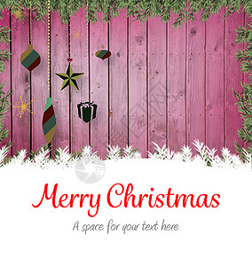 圣诞快乐贺词小玩意儿庆典假期时候框架计算机贺卡绘图木头边界图片