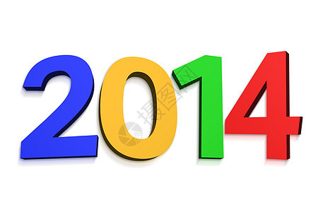 2014年以彩色字母表示背景图片