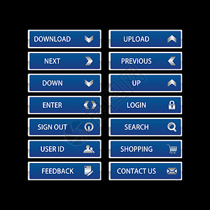 Web 设计按钮主题菜单导航滚动条网站商业下载界面角落网络控制板图片