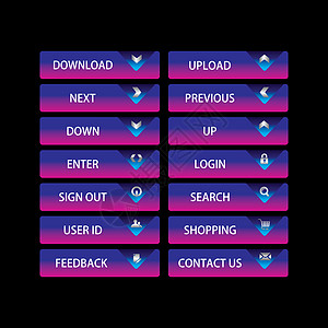 Web 设计按钮主题团体盒子下载曲线酒吧分页界面框架控制板菜单图片