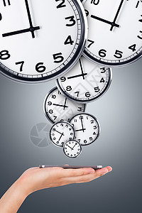 用模拟时钟手持电话技术互联网商业工作日程倒数团队圆圈时间计时器图片