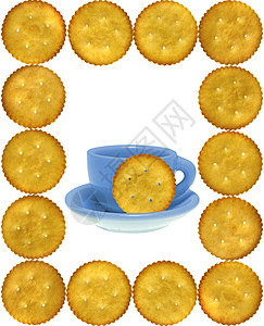 曲奇饼 薄脆饼干 含玩具茶杯酱的咸饼干框架图片