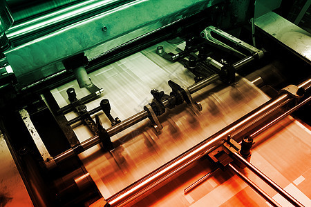 偏移印刷机工厂植物工作打印宏观烙印店铺齿轮办公室制造业图片