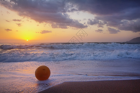 地中海海岸美丽的夕阳落日落海滩波纹火鸡景色日光浴太阳海浪温泉旅行幸福图片