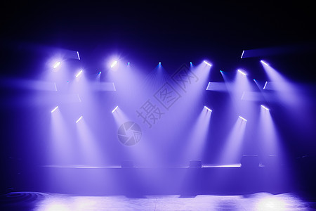 清空舞台的亮点灯光光束工作室照明聚光灯居住俱乐部场景技术辉光射线图片