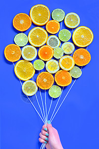 柑橘切片水果概念图片