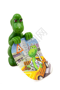 绿色玩具恐龙图片