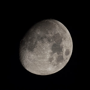 几乎满月天空天文半球北半球月亮望远镜黑色图片