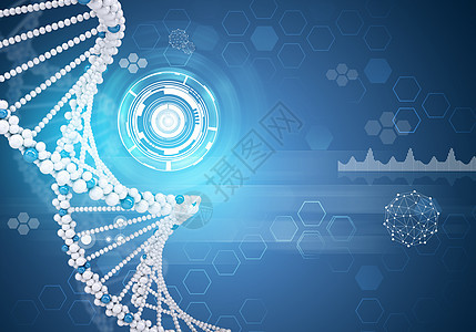 人类DNA 六边形的背景蜂窝辉光图表螺旋坡度插图网络基因背景图片