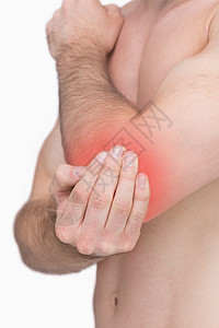 手肘疼痛男人男性痛苦肌肉手臂膀子保健卫生肘关节图片