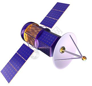 3D地球人造卫星模型3D数据环绕飞船宇宙网络互联网气氛定位雷达收音机图片