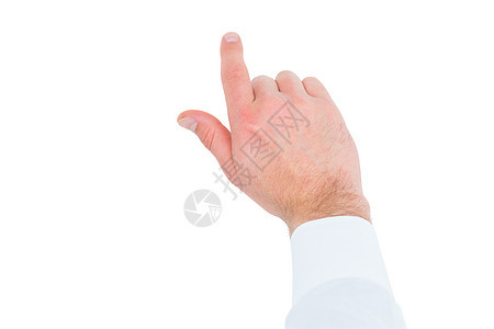 商务人士用手指指着他的手指公司手臂商务手势人士职业商业图片