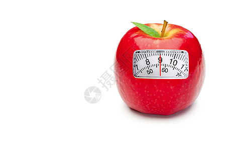 立夏称人称秤的复合图象水果体重秤重量叶子测量养分植物食物素食者营养背景