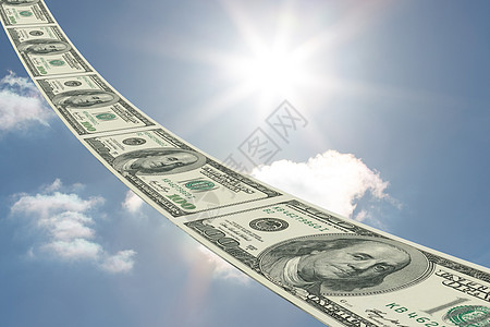 美元公路综合图象金融银行业太阳蓝天阳光财富多云经济晴天地平线图片
