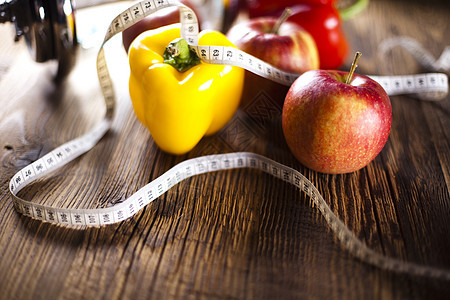 植物健康 阳光 明亮多彩的音调概念水果损失调色健身房火车卫生食物保健饮食重量图片