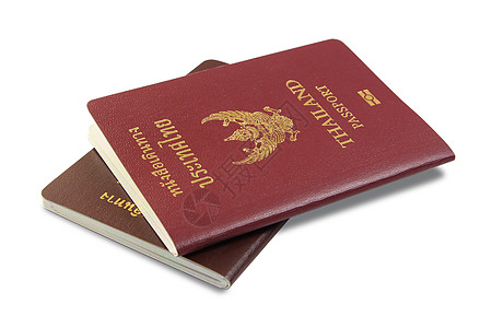 泰国护照协会护照国籍国际白色鉴别移民旅行棕色文档背景图片