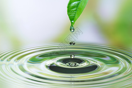 叶子上滴水海浪雨滴气泡世界反射地球飞沫涟漪液体蓝色图片