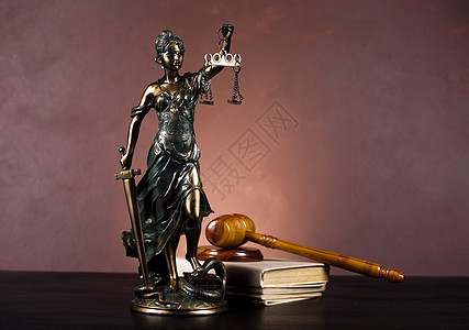 法律之神 周围的光照生动的主题律师手势雕塑金属眼罩黄铜雕像司法法庭智慧图片