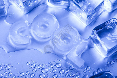 冰立方背景 新鲜蓝色主题水晶液体积木玻璃团体气泡茶点立方体食物工作室图片