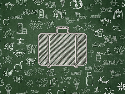 旅行概念 学校校董会背景袋教育案件游客划痕世界手提箱冒险闲暇木板航程图片