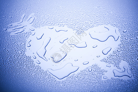 水滴纹理 新鲜蓝色主题雨滴流动玻璃液体波纹日光环境宏观水分风暴图片