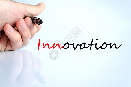 笔在手掌中的创新概念进步天才项目蓝色商业风暴技术倡议解决方案想像力图片