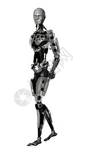 Cyborg 电子计算机科学男人科幻男性电子人机器人白色小说技术机器背景图片