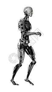 Cyborg 电子计算机机器人科学科幻跑步机器男人白色男性电子人技术图片