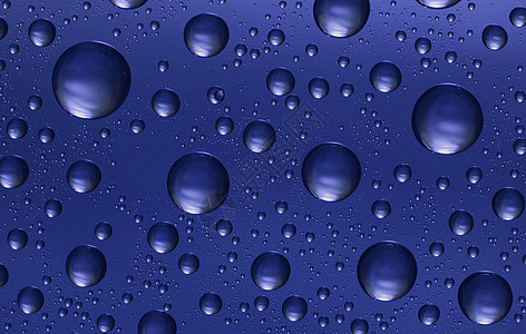 蓝色水滴宏观雨滴天气玻璃水分气泡墙纸液体图片