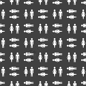 男性 女性网络图标 平板设计 无缝灰色模式厕所洗手间男人插图浴室阴影卫生间作品创造力休息图片