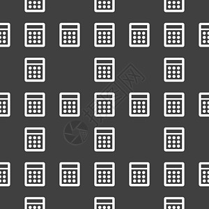 计算器网络图标 平面设计 无缝模式白色按钮网站灰色黑色互联网插图电脑商业界面背景图片