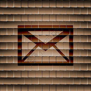 带有抽象背景的平坦信封邮件图标通讯插图垃圾邮件盒子互联网办公室营销电子邮件邀请函网络图片