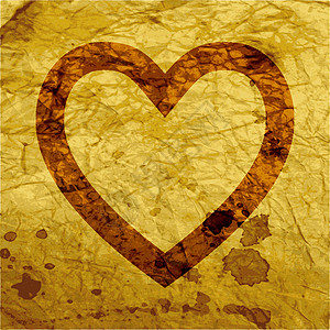 带有抽象背景的红心图标平平装饰艺术心脏情人心形收藏插图婚姻符号热情图片