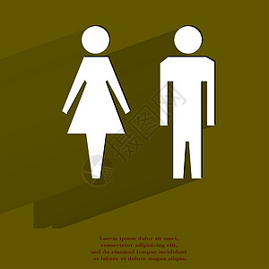 男人 女人 男人 女人 用长阴影和文字空间平坦的现代网络按钮卫生间休息作品插图音乐女性洗手间男性房间创造力图片