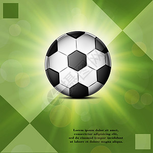 平面几何抽象背景上的足球球网络图标运动海报国家竞争商业公司卡片推介会框架联盟图片