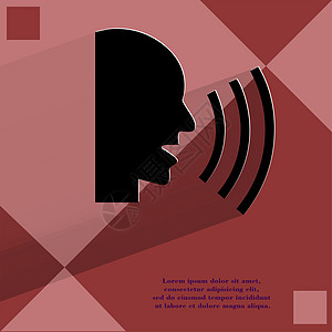 平坦的几何抽象背景上的简单现代网络设计以及喷嚏艺术高声标签噪音白色夹子男人插图图片