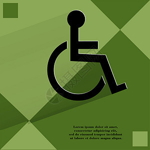 已禁用 在一个平坦几何抽象背景上的简单现代网络设计医院座位椅子危险障碍交通黑色帮助法律街道图片