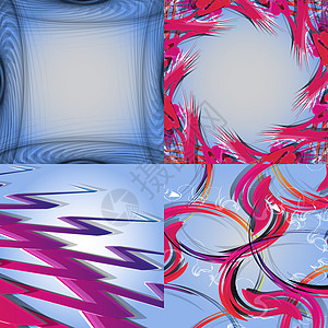 一套多彩彩虹抽象背景网络庆典漩涡条纹墙纸创造力光束插图光谱阳光图片