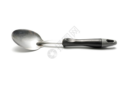 大勺子工具食物厨具工作用具白色工作室金属家庭烹饪背景图片